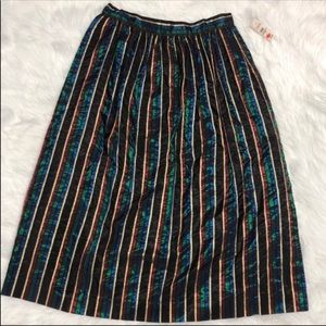 NEW Talbots vintage metallic striped holiday skirt